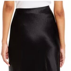 Vince Satin Midi Skirt, Black - Small
